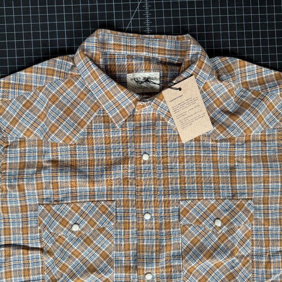 West Major - Sunday Plaid Western Shirt - Snap Buttons - Size Large - NWT - USA - Picture 5 of 16